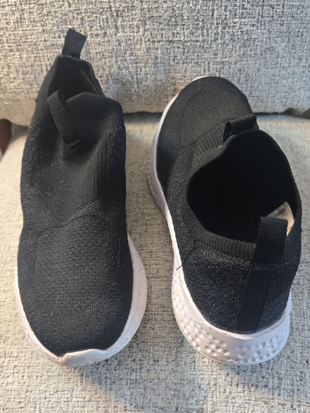 Avia Women’s Black Slip-On Athletic Sneakers with White Sole